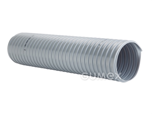 Vzduchotechnická hadice pro lehčí abraziva samozhášivá AIRDUC PVC341, 50/58mm, 0,575bar/-0,165bar, PVC, ocelová spirála, -20°C/+70°C, šedá